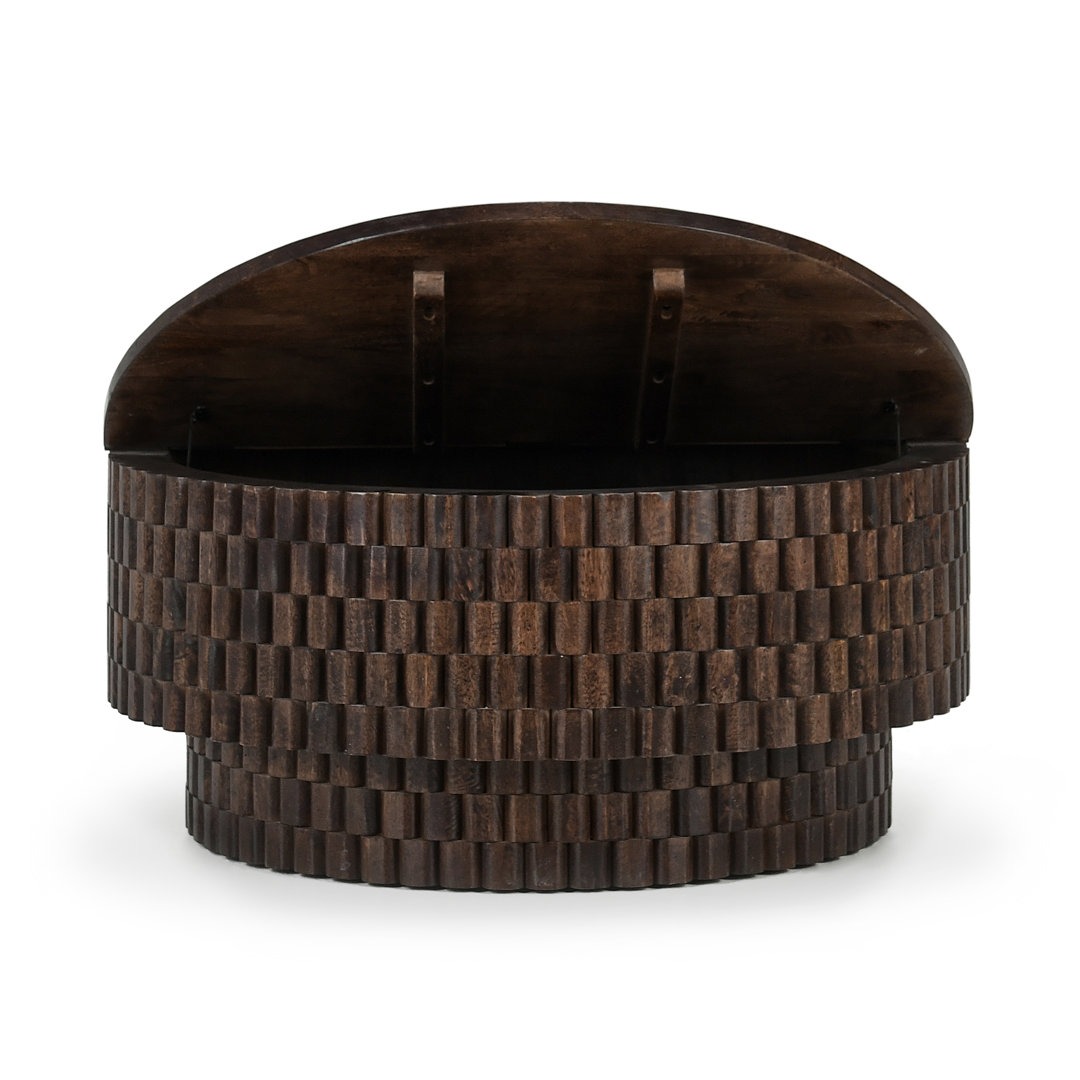 Abshire 40" Solid Wood Storage Coffee Table